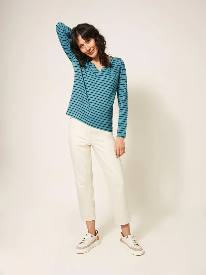 Women White Stuff Tops And Tshirts Nelly Long Sleeve TShirt Teal Multi Women White Stuff Tops And Tshirts Nelly Long Sleeve TShirt Teal Multi