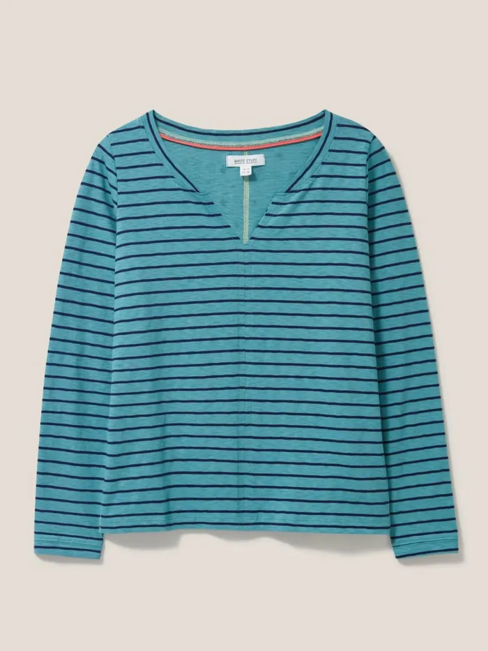 Women White Stuff Tops And Tshirts Nelly Long Sleeve TShirt Teal Multi Women White Stuff Tops And Tshirts Nelly Long Sleeve TShirt Teal Multi
