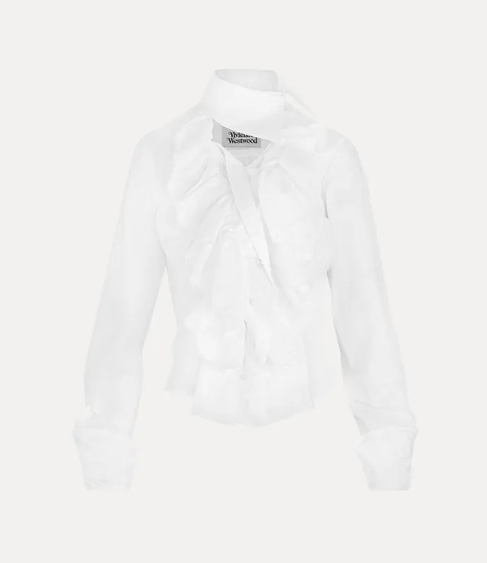 Women Wizard Frill Shirt White Vivienne Westwood Tops And Shirts