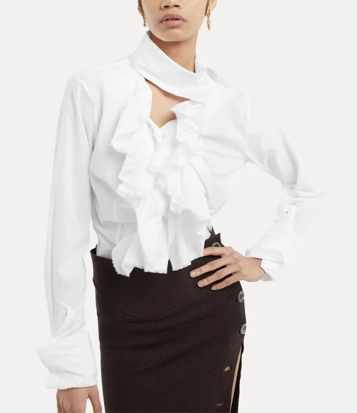 Women Wizard Frill Shirt White Vivienne Westwood Tops And Shirts Women Wizard Frill Shirt White Vivienne Westwood Tops And Shirts