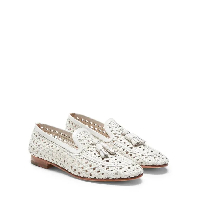 Women Woven Brera Loafer Ivory Fratelli Rossetti Loafers Women Woven Brera Loafer Ivory Fratelli Rossetti Loafers