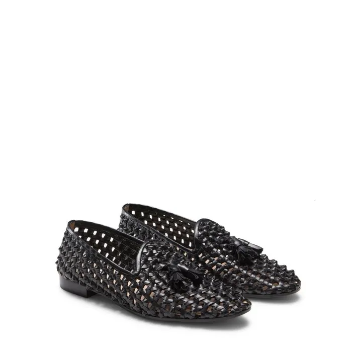 Women Woven Slipper Black Fratelli Rossetti Slip On Women Woven Slipper Black Fratelli Rossetti Slip On