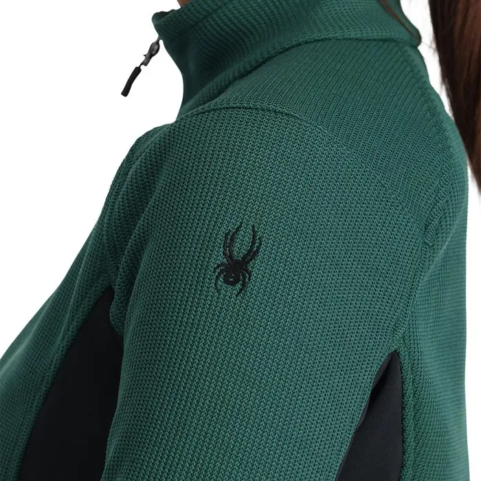 Womens Bandita Full Zip Cypress Green Spyder Sweaters