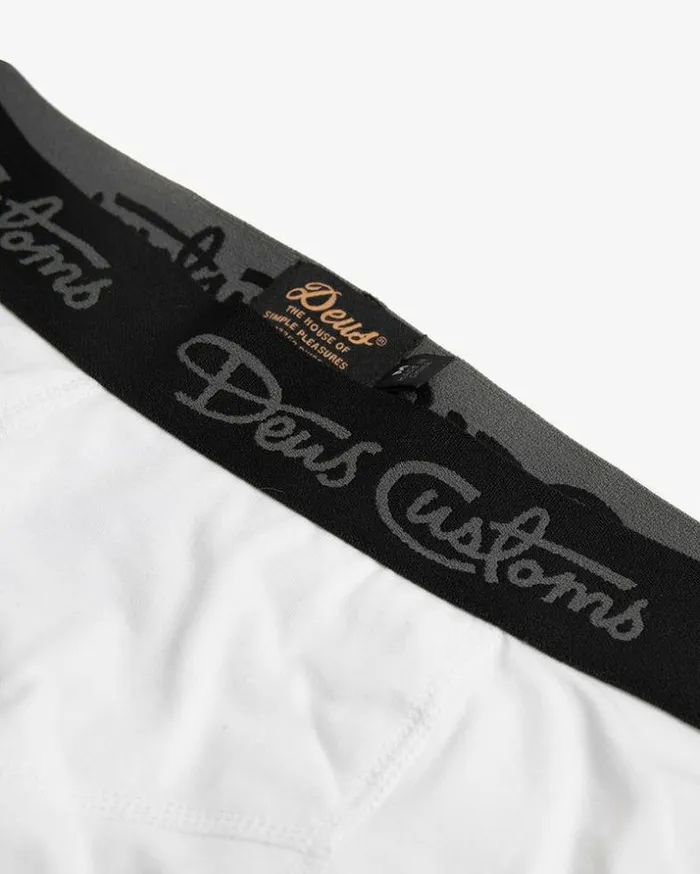 Womens Deus Ex Machina Gifting Mid Rise Trunks 3 Pack 8211 White White Womens Deus Ex Machina Gifting Mid Rise Trunks 3 Pack 8211 White White