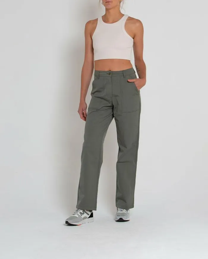 Womens Deus Ex Machina Pants Mona Ripstop Pant 8211 Lichen Green Lichen Green Womens Deus Ex Machina Pants Mona Ripstop Pant 8211 Lichen Green Lichen Green
