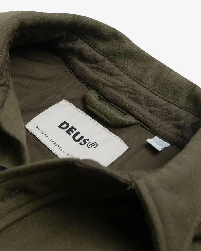 Womens Deus Ex Machina Shirts CPO Wool Shirt 8211 Olive Drab Olive Drab Womens Deus Ex Machina Shirts CPO Wool Shirt 8211 Olive Drab Olive Drab