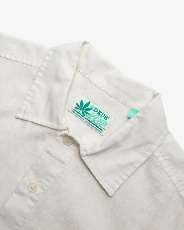 Womens Deus Ex Machina Shirts Onnie Short Sleeve Shirt 8211 Natural Natural Womens Deus Ex Machina Shirts Onnie Short Sleeve Shirt 8211 Natural Natural