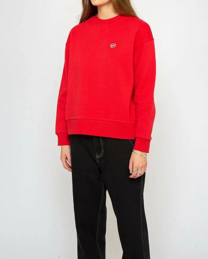 Womens Deus Ex Machina Sweaters True Romance Crew 8211 Rocco Red Rocco Red Womens Deus Ex Machina Sweaters True Romance Crew 8211 Rocco Red Rocco Red