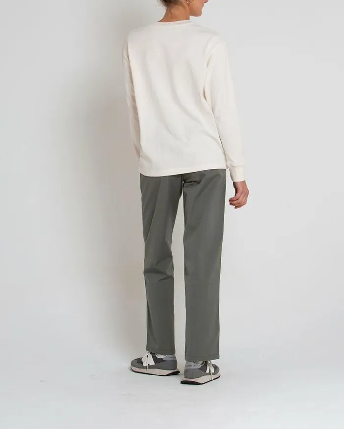 Womens Deus Ex Machina Tees Namesake Long Sleeve Tee 8211 White Sand White Sand Womens Deus Ex Machina Tees Namesake Long Sleeve Tee 8211 White Sand White Sand