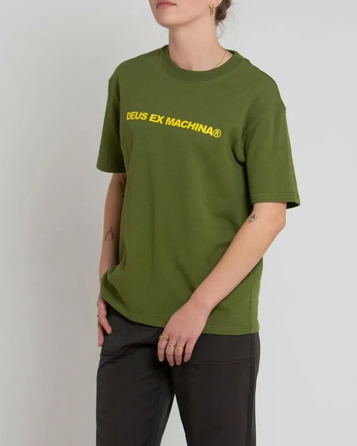 Womens Deus Ex Machina Tees Namesake Tee 8211 Pesto Pesto