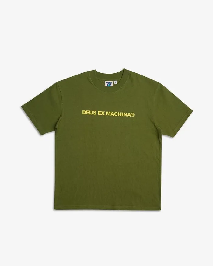 Womens Deus Ex Machina Tees Namesake Tee 8211 Pesto Pesto Womens Deus Ex Machina Tees Namesake Tee 8211 Pesto Pesto