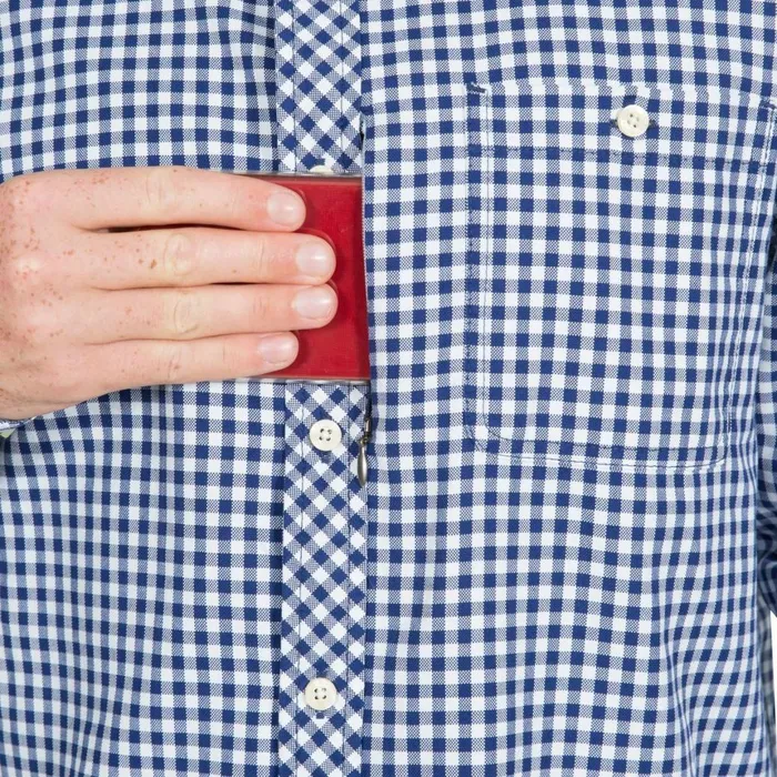 Yafforth Cotton Shirt Blue Check Men Trespass Shirts