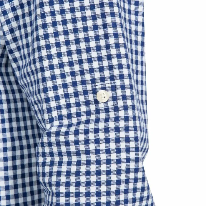 Yafforth Cotton Shirt Blue Check Men Trespass Shirts