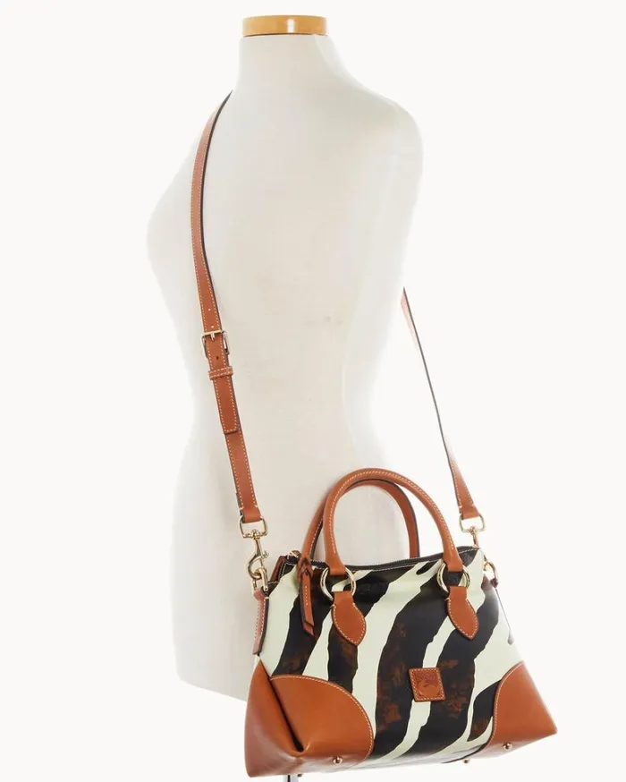 Zebra Leather Satchel 30 Zebra Women Dooney and Bourke Satchels Zebra Leather Satchel 30 Zebra Women Dooney and Bourke Satchels
