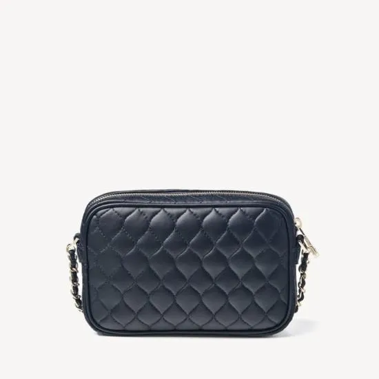 Zip Top Lottie Bag Navy Nappa Women Aspinal Of London Shoulder