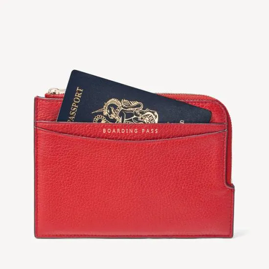 Zipped Travel Wallet Cardinal Red Pebble WomenMen Aspinal Of London Travel Wallets Zipped Travel Wallet Cardinal Red Pebble WomenMen Aspinal Of London Travel Wallets